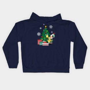 The Mad Hatter Around The Christmas Tree Kids Hoodie